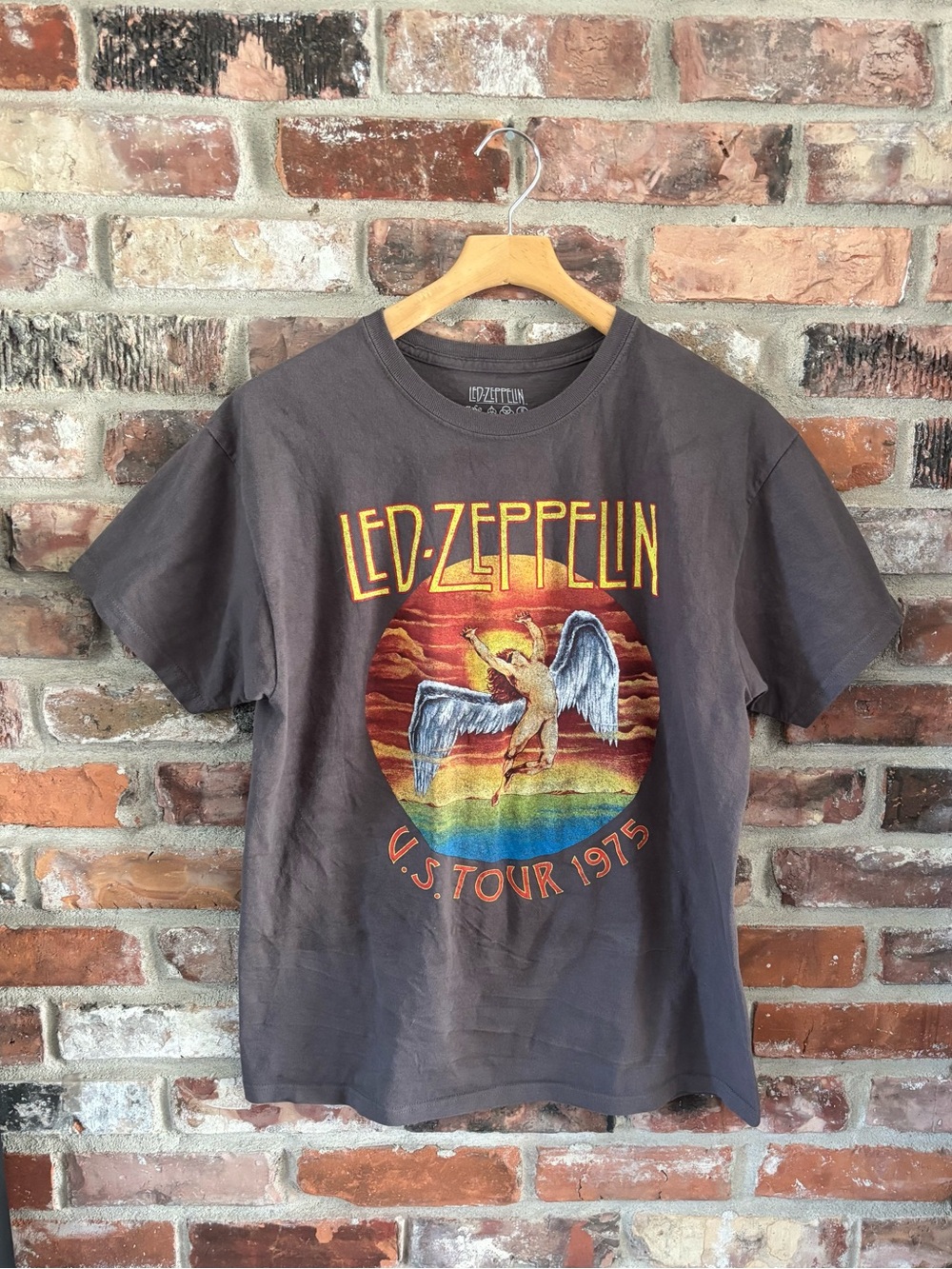 Led Zeppelin US Tour 1975 Graphic Band T-Shirt, XL